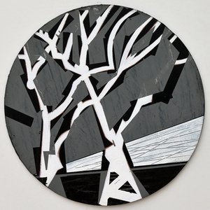 Twixt Heaven & Earth XV-B (akryl na okrągłej tablicy) autorstwa Sara Hayward