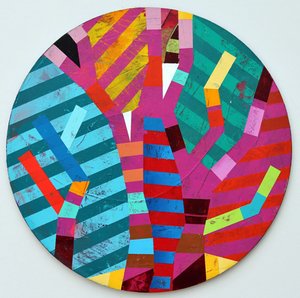 Twixt Heaven & Earth XVII-A (akryl na okrągłej tablicy) autorstwa Sara Hayward