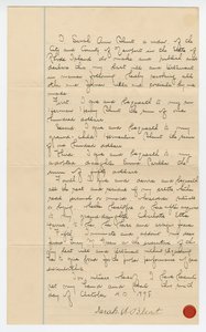 Ostatnia wola i testament Sarah Ann Blunt Crozley, październik 1898 r. autorstwa Sarah Ann Blunt Crozley