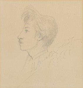 Portret W. Grahama Robertsona, niedatowany (grafit na papierze) autorstwa Sarah Bernhardt