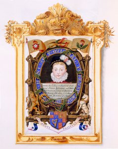 Portret Jakuba VI Szkockiego (1566-1625) Później Jakuba I Angielskiego jako chłopca ok. 1574 r. z "Pamiętników dworu królowej Elżbiety", wydanych w 1825 r. (wc i gwasz na papierze) autorstwa Sarah Countess of Essex