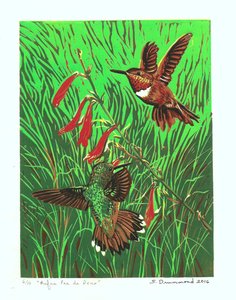 Rufus Pas de Deux, 2016 (linoryt)