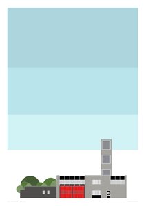 Remiza strażacka, 2014 (grafika giclee)