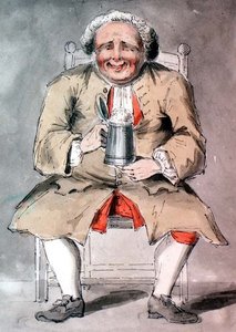 „Drzemka”, z albumu studiów postaci, połowa XVIII w. (pióro i atrament z akwarelą) autorstwa Sarah Hamilton