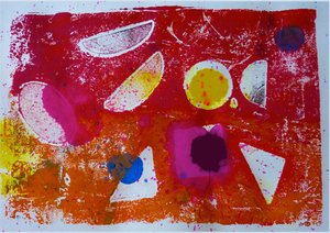„Geometria” 2019 (monodruk) autorstwa Sarah Thompson Engels