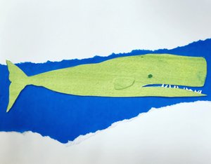 wieloryb,2019 (kolaż) autorstwa Sarah Thompson Engels