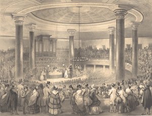 Rozdanie nagród American Art Union Awards w Tabernakulum na Broadwayu, 24 grudnia 1... 1847 r. autorstwa Sarony and Co