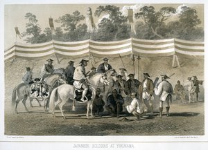 Japońscy żołnierze w Yukuhamie, Japonia, c1845 autorstwa Sarony and Co
