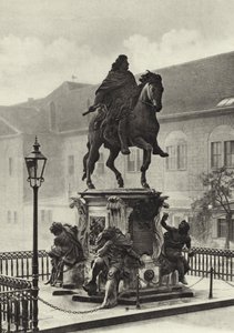 Berlin: Der Grosse Kurfurst; Pomnik Wielkiego Elektora (zdjęcie czarno-białe) autorstwa Sasha Stone