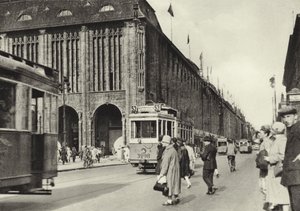 Berlin: dom towarowy Wertheim; Emporium Wertheima (zdjęcie czarno-białe)