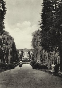 Poczdam, Tarasy Sanssouci; Tarasy Sanssouci (zdjęcie czarno-białe) autorstwa Sasha Stone