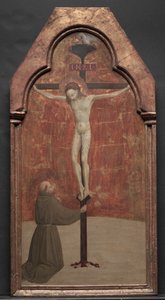 Św. Franciszek klęczący przed Chrystusem na krzyżu, 1437-1444.