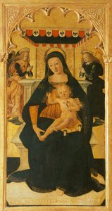Madonna z Dzieciątkiem na tronie autorstwa Saturnino Gatti