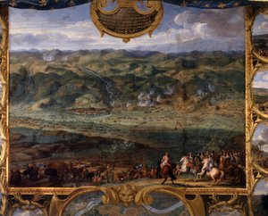 Czyny księcia Ludwika II Burbon Conde (Bourbon-Conde) znanego jako Wielki Conde (1621-1686): Bitwa pod Fryburgiem (1644) podczas wojny trzydziestoletniej - Obraz Zbawiciela Opowieść (Leconte, Hrabia, Lecomte ) (1659-1694)