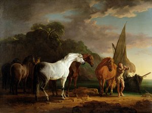 Guliwer opuszcza kraj Houyhnhnmów, c.1769