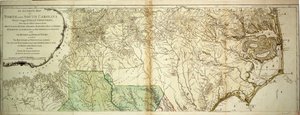 Mapa Karoliny Północnej i Południowej