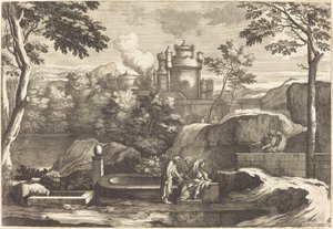 Jezus i Samarytanin autorstwa Sébastien Bourdon
