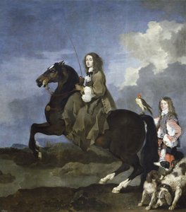 Portret królowej Szwecji Krystyny 1626-1689 na koniu, 1653-1654