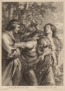 Pijany Silenus autorstwa Schelte Adams Bolswert after Sir Anthony van Dyck