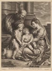Dziewica z Dzieciątkiem ze św. Anną i św. Janem autorstwa Schelte Adams Bolswert, after Sir Peter Paul Rubens
