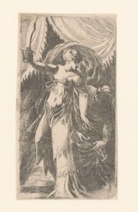 Judyta z głową Holofernesa w torbie autorstwa Schiavone (attributed to)