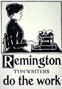 Reklama maszyn do pisania Remington autorstwa School American