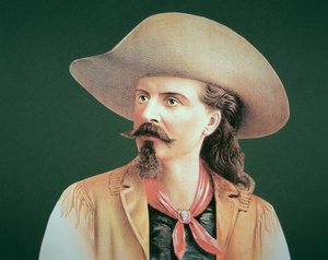 Buffalo Bill (1846-1917) (kolor lito) autorstwa School American
