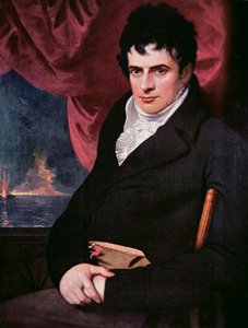 Robert Fulton (1765-1815) (olej na płótnie) autorstwa School American