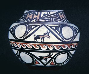 Naczynie na wodę, kultura Pueblo (ceramika) autorstwa School American