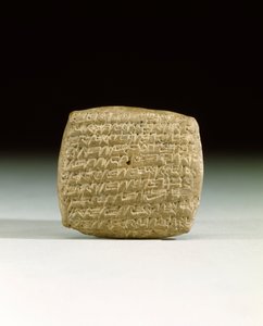 Stara asyryjska tabliczka pismem klinowym z kolonii kupieckiej w Kanesh w Kapadocji, żądająca zapłaty zaległych rachunków, ok. 1900-1800 pne (kamień)