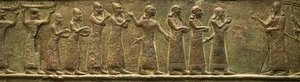 Bramy Balawat ze starożytnego imperium asyryjskiego (płaskorzeźba) autorstwa School Assyrian