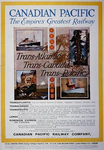 Najwspanialsza linia kolejowa Imperium, plakat kanadyjskiego Pacyfiku
