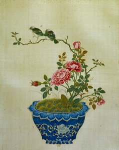 Art China: malowanie na jedwabnych kwiatach i ptakach. Anonimowy autorstwa School Chinese
