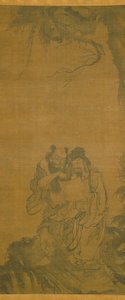 Daoist Immortals (tinta sobre seda) polonês autorstwa School Chinese