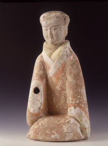 Pani Sądu. Chiny, Epoka Zachodniej Han (206 AV - 220 AD), 60 cm H. Statuetka z terakoty. autorstwa School Chinese