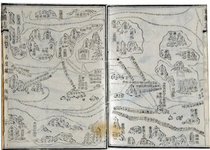 Mapa wypraw Zheng He (Zheng-He lub Cheng Ho) (1371-1433) lub Hajji Mahmuda (nazwa arabska) z 1431 r. autorstwa School Chinese