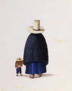 Matka z dzieckiem, ok. 1860 (akwarela na papierze ryżowym) autorstwa School Chinese