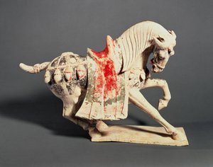 Pyszałkowaty koń, figurka nagrobna, VII-początek VIII w., dynastia T