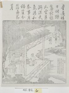 Zestaw drzeworytów Kultura jedwabiu autorstwa School Chinese