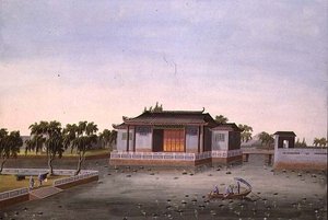 Ogród Wodny, ok.1820-40 (akwarela na papierze) autorstwa School Chinese