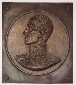 Simon Bolivar, płaskorzeźba autorstwa School Colombian