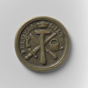 Żeton obecności Gildii Kowali z Amsterdamu, ok. 1700 (mosiądz)