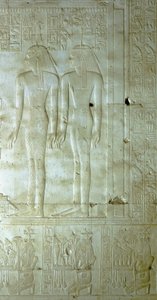 ABYDOS: Świątynia Seti (Sethi) I dla Ozyrysa. Boginie towarzyszące faraonowi. autorstwa School Egyptian