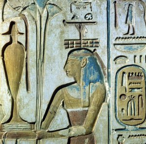 Abydos: Świątynia Setiego I poświęcona bogu Ozyrysowi. autorstwa School Egyptian