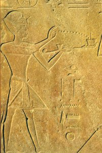 Starożytny Egipt, rzeźba ścienna, Karnak/Luxor, Hatszepsut oferuje kadzidło autorstwa School Egyptian