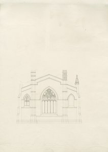 Burton-upon-Trent - Kościół Świętej Trójcy: rysunek, nd [?1820] (rysunek) autorstwa School English