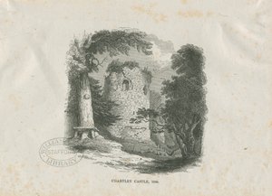 Zamek Chartley: drzeworyt (winietowany) autorstwa School English