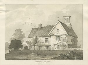Chatcull Old Hall: rysunek piórkiem i praniem autorstwa School English