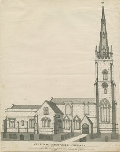 Clifton Campville Church: rysunek piórem i sepii, nd [?XIX w.] (rysunek) autorstwa School English