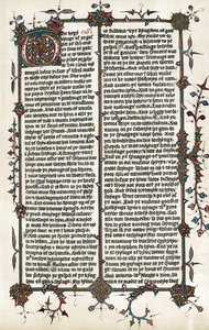 Kopia strony z Ewangelii św. Marka, tłumaczenie Biblii na język angielski dokonane przez Wycliffe